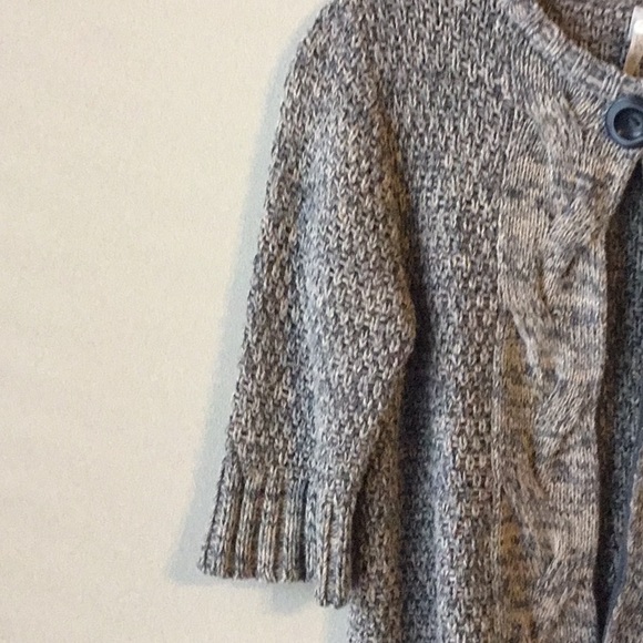 Leo & Nicole Chunky Brown Snap Closure Sweater, S - Picture 2 of 8